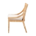 bali & pari Alexis Natural Rattan Dining Chair - Handcrafted Wingback Accent Chair with Woven Back and Removable Seat Cushion, Coastal Boho Seating for Kitchen or Dining Room - BSOAlexis-Light Honey Rattan-Cushion-DC