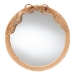 bali & pari Creusa Natural Rattan Round Wall Mirror -Handwoven Wicker Frame with Decorative Bow Accent, Coastal Boho Wall Decor for Entryway, Bedroom, or Living Room