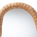 bali & pari Ulrica Natural Rattan Wall Mirror - Handwoven Wicker Irregular Shape Accent Mirror for Living Room, Bedroom, or Entryway - BSOWS165-Honey Rattan-Mirror