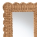 bali & pari Makoto Scalloped Natural Rattan Wall Mirror - Handwoven Wicker Rectangle Frame, Boho Coastal Accent Wall Decor for Entryway, Bedroom, or Living Room - BSOWS167-Honey Rattan-Mirror
