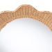 bali & pari Makoto Scalloped Natural Rattan Wall Mirror - Handwoven Wicker Round Frame, Boho Coastal Accent Wall Decor for Entryway, Bedroom, or Living Room - BSOWS168-Honey Rattan-Mirror