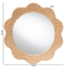 bali & pari Makoto Scalloped Natural Rattan Wall Mirror - Handwoven Wicker Round Frame, Boho Coastal Accent Wall Decor for Entryway, Bedroom, or Living Room - BSOWS168-Honey Rattan-Mirror