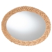 bali & pari Nara Natural Rattan Wall Mirror - Handwoven Braided Wicker Frame, Coastal Boho Wall Decor for Entryway, Bedroom, or Living Room, Oval