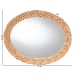bali & pari Nara Natural Rattan Wall Mirror - Handwoven Braided Wicker Frame, Coastal Boho Wall Decor for Entryway, Bedroom, or Living Room, Oval - BSOWS169-Light Honey Rattan-Mirror