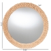 bali & pari Nara Natural Rattan Wall Mirror - Handwoven Braided Wicker Frame, Coastal Boho Wall Decor for Entryway, Bedroom, or Living Room, Round - BSOWS170-Light Honey Rattan-Mirror