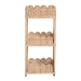 bali & pari Brooks Natural Rattan 3-Tier Storage Shelf - Handwoven Wicker Display Stand with Scalloped Borders, Coastal Boho Accent Furniture - BSOWS176-Natural Rattan-Shelf