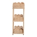 bali & pari Brooks Natural Rattan 3-Tier Storage Shelf - Handwoven Wicker Display Stand with Scalloped Borders, Coastal Boho Accent Furniture - BSOWS176-Natural Rattan-Shelf
