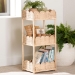 bali & pari Brooks Natural Rattan 3-Tier Storage Shelf - Handwoven Wicker Display Stand with Scalloped Borders, Coastal Boho Accent Furniture - BSOWS176-Natural Rattan-Shelf