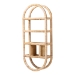 bali & pari Labonita Natural Rattan Wall Shelf  - 3-Tier Wall-Mounted Display Unit with Arching Frame for Entryway, Living Room, or Bathroom