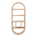 bali & pari Labonita Natural Rattan Wall Shelf  - 3-Tier Wall-Mounted Display Unit with Arching Frame for Entryway, Living Room, or Bathroom - BSOWS177-Natural Rattan-Wall Shelf