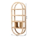 bali & pari Labonita Natural Rattan Wall Shelf  - 3-Tier Wall-Mounted Display Unit with Arching Frame for Entryway, Living Room, or Bathroom - BSOWS177-Natural Rattan-Wall Shelf
