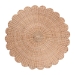 bali & pari Kensley Natural Rattan Coffee Table - Handwoven Wicker Round Accent Table with Scalloped Silhouette, Boho Coastal Style Decor for Living Rooms or Lounges - BSOWS179-Natural Rattan-Coffee Table