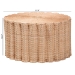 bali & pari Kensley Natural Rattan Coffee Table - Handwoven Wicker Round Accent Table with Scalloped Silhouette, Boho Coastal Style Decor for Living Rooms or Lounges - BSOWS179-Natural Rattan-Coffee Table