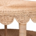 bali & pari Latoya Natural Rattan Coffee Table - Handwoven Round Wicker Table with Scalloped Apron and Lower Shelf, Coastal Boho Living Room Accent Furniture - BSOWS182-Natural Rattan-Coffee Table