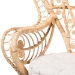 bali & pari Kimiko Natural Rattan Peacock Chair with Cushion - Handwoven Wicker Accent Chair with Fan Backrest, Boho Coastal Statement Seating for Living Room or Event - BSOWS185-Natural Peacock Rattan-Cushion-Chair