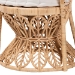 bali & pari Kimiko Natural Rattan Peacock Chair with Cushion - Handwoven Wicker Accent Chair with Fan Backrest, Boho Coastal Statement Seating for Living Room or Event - BSOWS185-Natural Peacock Rattan-Cushion-Chair
