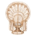 bali & pari Nafisa Natural Rattan Peacock Chair - Handwoven Wicker Accent Chair with Fan Backrest and Removable Cushion, Boho Coastal Accent Seating for Living Room or Events - BSOWS186-Natural Peacock Rattan-Cushion-Chair