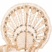 bali & pari Nafisa Natural Rattan Peacock Chair - Handwoven Wicker Accent Chair with Fan Backrest and Removable Cushion, Boho Coastal Accent Seating for Living Room or Events - BSOWS186-Natural Peacock Rattan-Cushion-Chair