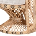 bali & pari Nafisa Natural Rattan Peacock Chair - Handwoven Wicker Accent Chair with Fan Backrest and Removable Cushion, Boho Coastal Accent Seating for Living Room or Events - BSOWS186-Natural Peacock Rattan-Cushion-Chair