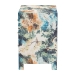 Baxton Studio Adeline End Table with Printed Nature Motif - 3-Drawer Storage Cabinet with Gold Knobs - BSOJY25A011-Birds in Tree Printed Canvas-Wooden-ET