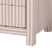 Baxton Studio Javianne End Table with Striped Faux Leather - 3-Drawer Storage Cabinet with Gold Knobs - BSOJY25A012-Striped Printed Canvas-Wooden-ET