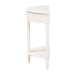Baxton Studio Raynera Bobbin-Leg Demilune Console Table - Half-Moon Accent Table with 1 Drawer and Open Shelf, Cottage Farmhouse Entryway or Living Room Furniture - BSOJY25A031-White Wooden-Console Table
