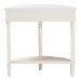 Baxton Studio Raynera Bobbin-Leg Demilune Console Table - Half-Moon Accent Table with 1 Drawer and Open Shelf, Cottage Farmhouse Entryway or Living Room Furniture - BSOJY25A031-White Wooden-Console Table