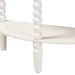 Baxton Studio Raynera Bobbin-Leg Demilune Console Table - Half-Moon Accent Table with 1 Drawer and Open Shelf, Cottage Farmhouse Entryway or Living Room Furniture - BSOJY25A031-White Wooden-Console Table
