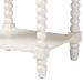 Baxton Studio Raynera End Table with Bobbin Legs - 1-Drawer Accent Table with Spindle Turned Legs and Open Shelf, Cottage Farmhouse Style Side Table for Living Room - BSOJY25A033-White Wooden-ET