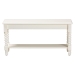 Baxton Studio Bayard Accent Bench with Bobbin Legs - Spindle Leg Entryway Bench with Shelf, Cottage Farmhouse Style Hallway or Mudroom Seating - BSOJY25A034-White Wooden-Bench