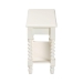 Baxton Studio Bayard Accent Bench with Bobbin Legs - Spindle Leg Entryway Bench with Shelf, Cottage Farmhouse Style Hallway or Mudroom Seating - BSOJY25A034-White Wooden-Bench