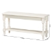 Baxton Studio Bayard Accent Bench with Bobbin Legs - Spindle Leg Entryway Bench with Shelf, Cottage Farmhouse Style Hallway or Mudroom Seating - BSOJY25A034-White Wooden-Bench