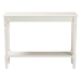 Baxton Studio Bayard Console Table with Bobbin Legs - Spindle Leg Accent Table with Shelf, Cottage Farmhouse Entryway or Living Room Furniture - BSOJY25A036-White Wooden-Console Table
