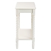 Baxton Studio Bayard Console Table with Bobbin Legs - Spindle Leg Accent Table with Shelf, Cottage Farmhouse Entryway or Living Room Furniture - BSOJY25A036-White Wooden-Console Table