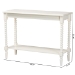 Baxton Studio Bayard Console Table with Bobbin Legs - Spindle Leg Accent Table with Shelf, Cottage Farmhouse Entryway or Living Room Furniture - BSOJY25A036-White Wooden-Console Table