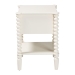 Baxton Studio Rimona End Table with Bobbin Legs - 1-Drawer Accent Table with Spindle Turned Legs and Open Shelf, Cottage Farmhouse Style Side Table for Living Room - BSOJY25A037-White Wooden-ET