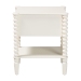 Baxton Studio Rimona End Table with Bobbin Legs - 1-Drawer Accent Table with Spindle Turned Legs and Open Shelf, Cottage Farmhouse Style Side Table for Living Room - BSOJY25A037-White Wooden-ET