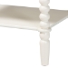Baxton Studio Rimona End Table with Bobbin Legs - 1-Drawer Accent Table with Spindle Turned Legs and Open Shelf, Cottage Farmhouse Style Side Table for Living Room - BSOJY25A037-White Wooden-ET