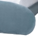 Baxton Studio Ekram Velvet Upholstered Platform Bed - Mid-Century Modern Bed Frame with Curved Headboard and Accent Footboard, Classic Luxe Bedroom Centerpiece, Queen - BSOBBT61382-Light Blue 57-Queen