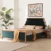 Baxton Studio Gerianne Velvet Upholstered Platform Bed - Classic European Bed Frame with Scalloped Headboard and Wood Trim, Modern Luxe Bedroom Furniture, Queen - BSOBBT61381-Green 26/Walnut-Queen