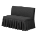 Baxton Studio Bryna 2-Piece Fabric Upholstered Dining Nook Bench Set - Corner Kitchen Banquette Seating with Skirted Base, L-Shaped Breakfast Nook for Small Spaces, Dark Grey - BSOBBT8085-Dark Grey-H1217-20-2PC SF Bench