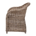 bali & pari Amanda Natural Rattan Armchair - Handwoven Wicker Barrel Chair with Removable Cushion, Coastal Boho Style Accent Seating - BSOLCF-0001-Amanda-Kubu Grey Rattan Cushion-CC