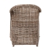 bali & pari Amanda Natural Rattan Armchair - Handwoven Wicker Barrel Chair with Removable Cushion, Coastal Boho Style Accent Seating - BSOLCF-0001-Amanda-Kubu Grey Rattan Cushion-CC