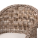 bali & pari Amanda Natural Rattan Armchair - Handwoven Wicker Barrel Chair with Removable Cushion, Coastal Boho Style Accent Seating - BSOLCF-0001-Amanda-Kubu Grey Rattan Cushion-CC