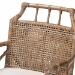 bali & pari Abiel Natural Rattan 2-Piece Dining Armchair Set with Cushion - Handwoven Wicker Chair with Mahogany Wood Frame, Coastal Boho Seating for Dining Room or Kitchen - BSOAbiel-Grey/Black-Wooden/Rattan-DC
