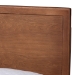 Baxton Studio Jiro Platform Bed - Mid-Century Modern Wood Bed Frame with Panel Headboard and Angled Legs for Bedroom or Guest Room, Queen - BSOJiro-Ash Walnut-Queen