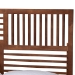 Baxton Studio Gemma Platform Bed - Mid-Century Modern Bed Frame with Slatted Wood Headboard and Angled Legs for Bedroom or Guest Room, Queen - BSOGemma-Ash Walnut-Queen