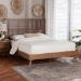 Baxton Studio Gemma Platform Bed - Mid-Century Modern Bed Frame with Slatted Wood Headboard and Angled Legs for Bedroom or Guest Room, Queen - BSOGemma-Ash Walnut-Queen