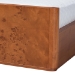 bali & pari Fuentes Real Burl Wood Bed Frame - Modern Low-Profile Platform Bed with Accent Footboard, Mid-Century Inspired Bedroom Furniture, Queen - BSOSW8651-Light Cherry/Mappa Burl Veneer-Queen