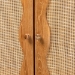 bali & pari Augusto Teak Wood Cabinet - 2-Door Storage Organizer with Woven Rattan, Modern Tropical Accent for Living Room or Bedroom - BSOAugusto-Wood/Webbing-Cabinet-KD-Box